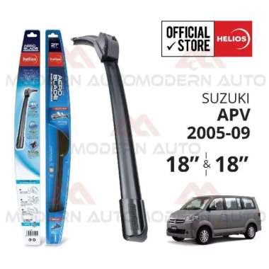 Wiper Frameless Suzuki APV (2pcs) 2005 sd 2009 HELIOS Mobil Hitam
