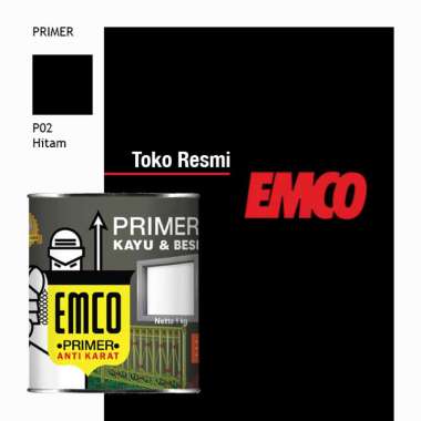 Primer Kayu & Besi Emco PKB 1kg Cat Dasar Anti Karat - Surabaya Hitam