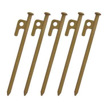 5pcs Camping Tent Awning Hard Ground Screw in Drill Peg Stake Nails Survival 