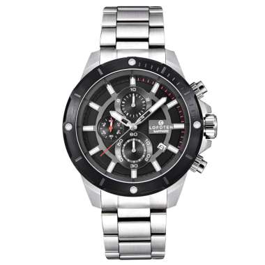 LOFOTEN Watch - Jam Tangan Pria - Sapphire - F-6509MC - Chronograph Silver Hitam