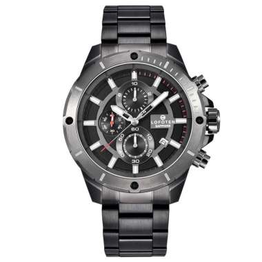 LOFOTEN Watch - Jam Tangan Pria - Sapphire - F-6509MC - Chronograph Hitam