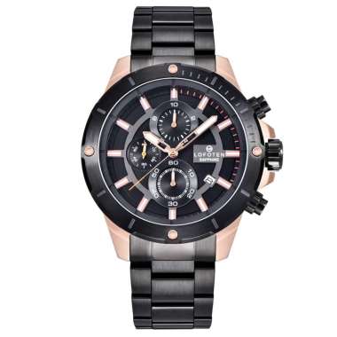LOFOTEN Watch - Jam Tangan Pria - Sapphire - F-6509MC - Chronograph Rosegold