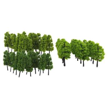 40 packs Railroad Landscape Tree Model 1/100 Scale 9cm High for Wargame Park