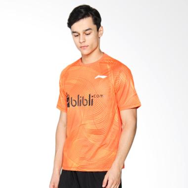 Li Ning RN Tee Kaos Badminton Pria - Orange ATSL443-2 (Asia Junior Championship Series)