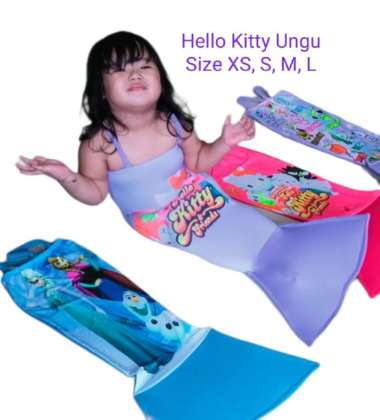 Baju Kostum Renang Mermaid / Putri Duyung Anak Motif