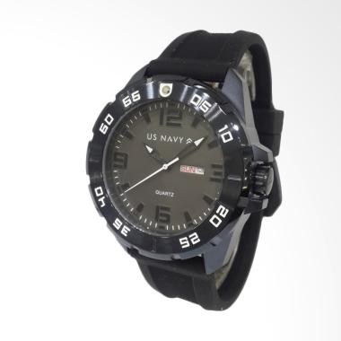 US Navy 63593MERIPGRBA Jam Tangan Pria Rubber - Black