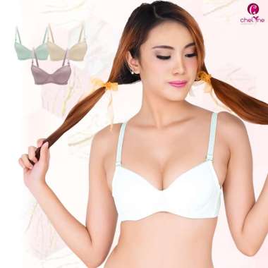 Chelyne 2038 BH Busa Tipis Dengan Kawat Penyanggah Remaja Harian Bra Wanita 34 PUTIH