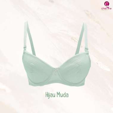Chelyne 2038 BH Busa Tipis Dengan Kawat Penyanggah Remaja Harian Bra Wanita 34 HIJAU MUDA