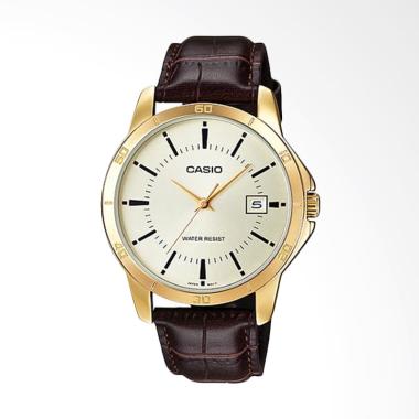 CASIO MTP-V004GL-9ADF Analog Casual Jam Tangan Pria - Gold Gold