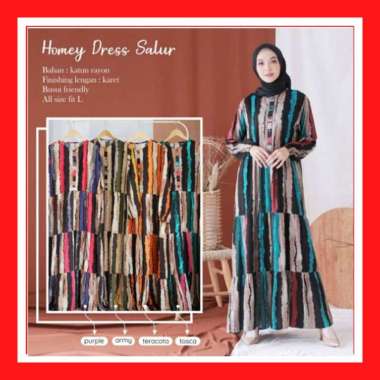 GAMIS JUMBO DEWASA SALUR HOMEY DRESS BAHAN KATUN RAYON PREMIUM NYAMAN ADEM DIPAKAI L NAVY