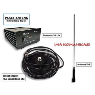 PAKET ANTENA RADIO RIG. UNTUK TRUK PLUS CONVERTER GP AKAI 25A