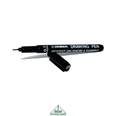 Snowman drawing pen / drawing pen / waterproof / snowman pen / pigmen ft 700 / snowman hitam 0.7