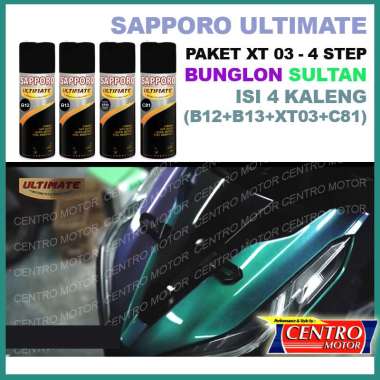 SAPPORO BUNGLON SULTAN XT03.PAKET 4STEP+AMPLAS.CAT SEMPROT WARNA BUNGLON UNTUK VELG,BODY MOTOR/MOBIL