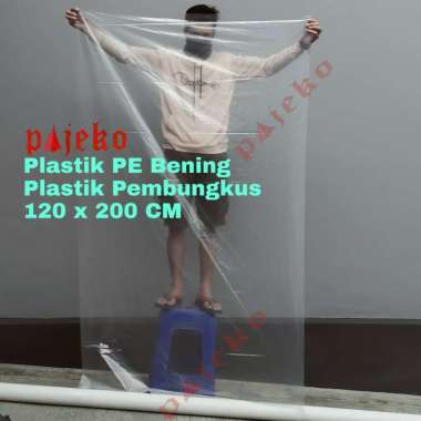 Plastik PE Bening 120 x 200 cm Tebal 30 micron / Plastik Pembungkus Bening