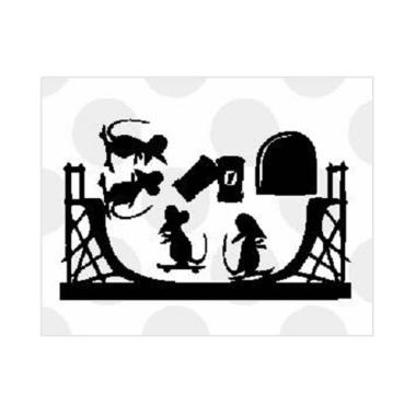 OEM Tikus Skateboard Decal Closet Hiasan Dinding Laptop Wall Sticker