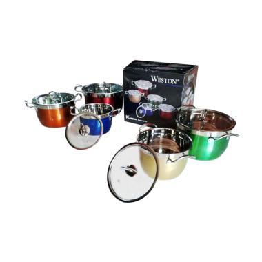 Weston Stainless Rainbow Set Panci [5 pcs] Rainbow