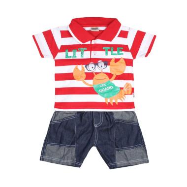 Tompege TP-714B Setelan Wangki Salur Anak Laki - Merah