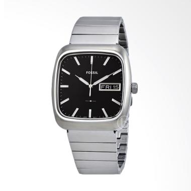 Fossil Rutherford Stainless Steel Jam Tangan Pria- Black FS5331 Black