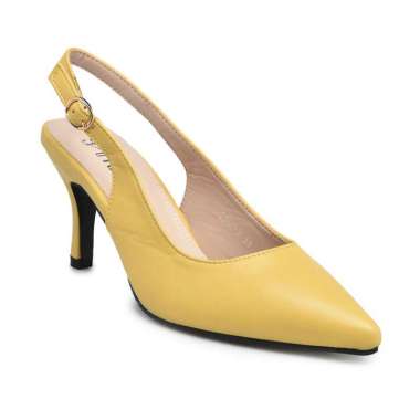 yellow closed toe heels