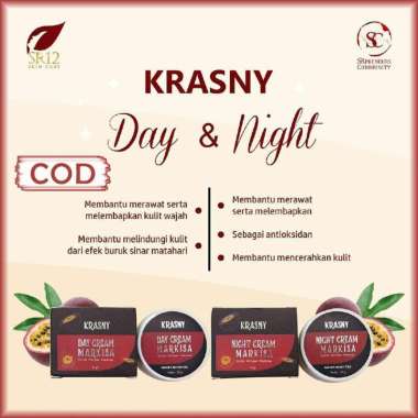 Krasnya Krasny Night Cream SR12 Krim Pelembab SR 12 Siang Malam