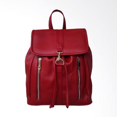 Olivia Backpack Tas Ransel Wanita - Merah Tua