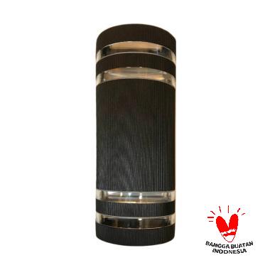ATN LD 018 Oval 2 Lampu Dinding - Black Metalic