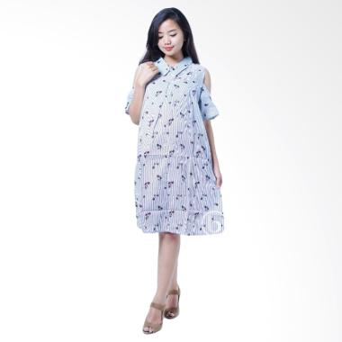 Mama Hamil DRO 864 Salur Motif Cant ... ss Hamil Menyusui - Hitam