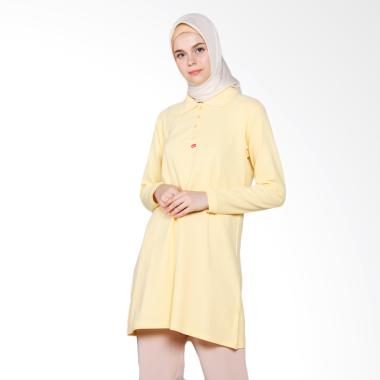 Dauky Long Polo Shirt Tunik Muslim Wanita - Yellow 317