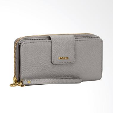 Fossil SWL 1575020 Madison Zip Clutch Dompet Wanita - Grey
