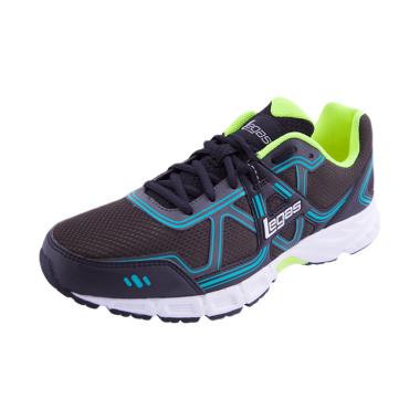 League Men Legas Series Strakto La M Sepatu Lari Pria - Black Green