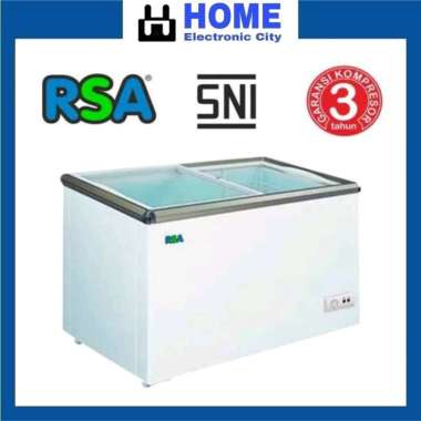RSA XS-200 Sliding Flat Glass Freezer [171 Liter] White