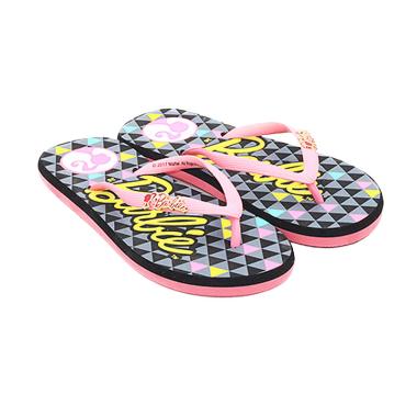 Ando Barbie 808 Sandal Jepit Wanita - Hitam Fushia