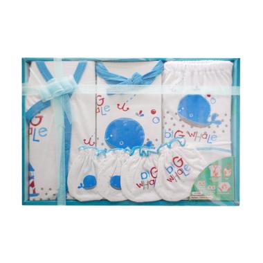 Kiddy Baby 11159 Big Whale Gift Set Pakaian Bayi - Biru