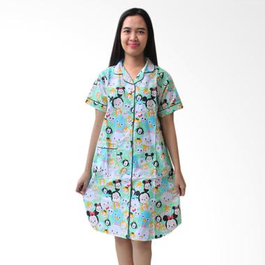 Aily DS010 Katun Jepang Motif Tsum Tsum Daster Wanita - Hijau