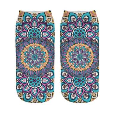 Toko Alat Fitnes Mandala Yoga Sock Kaos Kaki - Biru