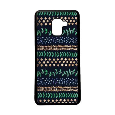 HEAVENCASE Motif Unik Batik Tribal ... ng Galaxy A8 2018 - Hitam