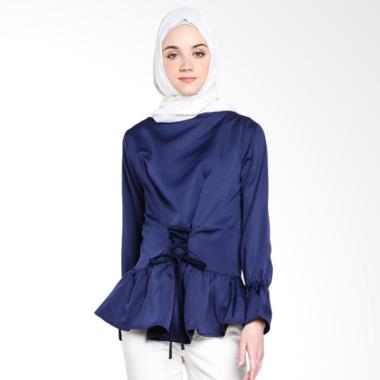 Covering Story Mardy Top B Blouses Muslim Atasan Wanita - Navy