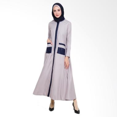 Allev Mufliha Abaya Dress Muslim Wanita - Silver