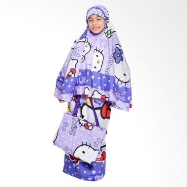 Zahra Kids Hello Kitty Polkadot Mukena Anak - Ungu Tua