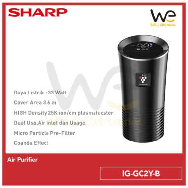 SHARP IG-GC2Y-B Car Air Purifier - Black