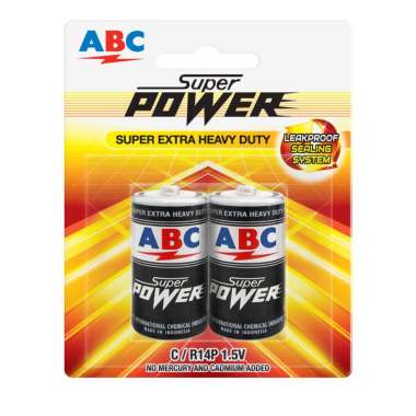 ABC Carbon Zinc R14 SPW 2 Baterai (C Size)