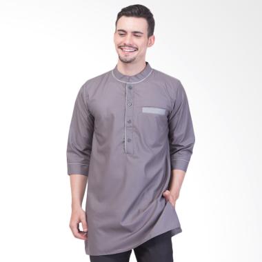 Allev Kurta Khairan Baju Koko Pria - Abu Tua