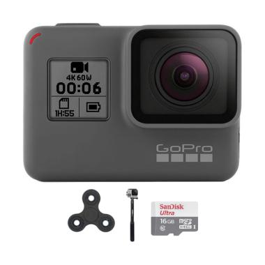 GoPro Hero 6 Combo Attanta Supreme 16GB Spin Action Camera - Black