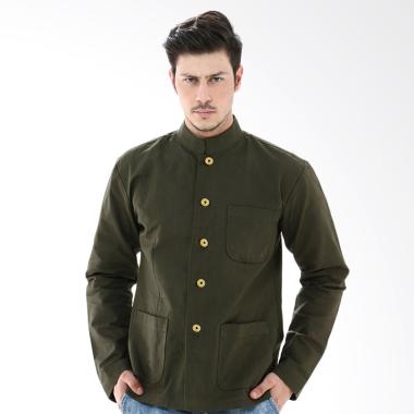 Crows Denim Casual Fashionable Jaket Pria - Green