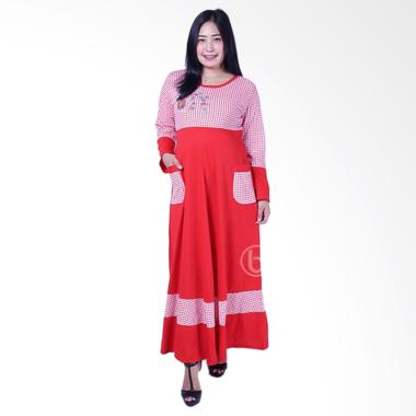 Mama Hamil GMS 250 Kotak Rose Kaos Gamis Hamil - Peach