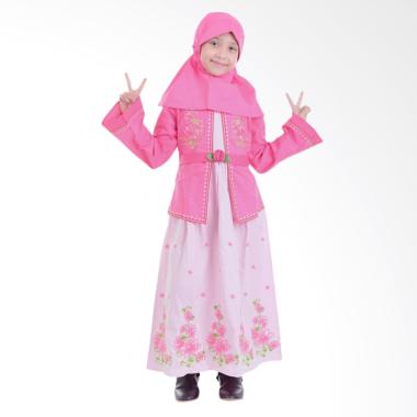 Jesca and Paul Selena 218 Gamis Baju Muslim Anak - Magenta