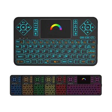 TOKUNIKU Q9-2L Mini 2.4G Wireless K ... Rainbow Backlight Version
