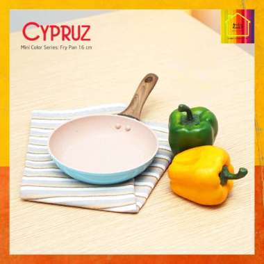 CYPRUZ Fry Pan Mini 16 Cm Panci Telur Pizza Teflon Anti Lengket Biru