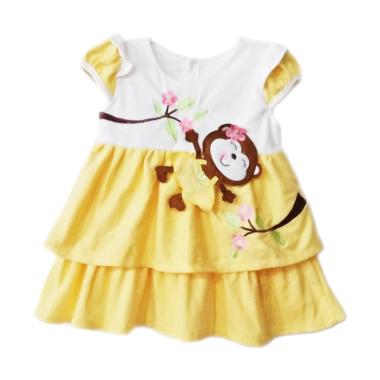 TWO MIX 2041 Monyet Cantik Dress Baby - Kuning