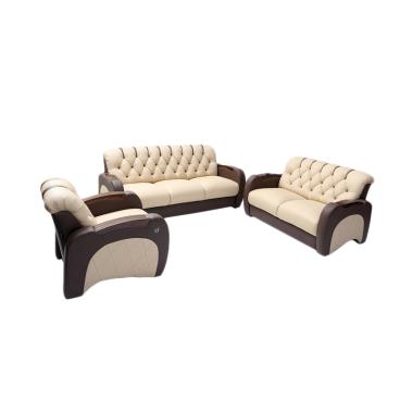Morres 321 Ruben Set Sofa [Khusus Jabodetabek] Brown Cream